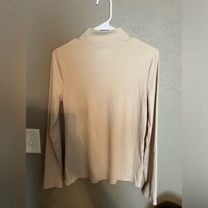 No Boundaries Mock Neck Long Sleeve cream